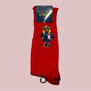 Ralph Lauren Red Casual Socks with Iconic Design